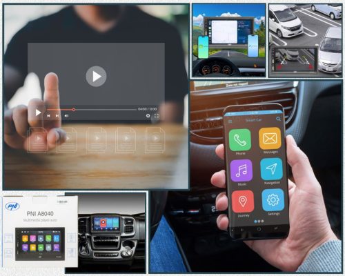 2DIN CarPlay Android Autó Multimédiás fejegység GPS navigációval PNI A8040BT