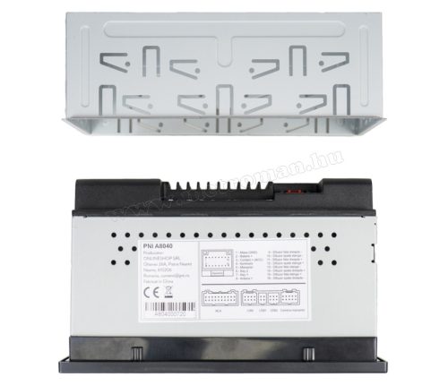 2DIN CarPlay Android Autó Multimédiás fejegység GPS navigációval PNI A8040BT