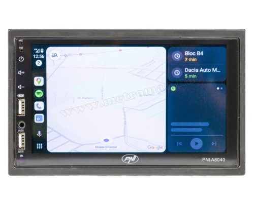 2DIN CarPlay Android Autó Multimédiás fejegység GPS navigációval PNI A8040BT