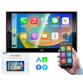   2 DIN CarPlay Android Autó Multimédia fejegység GPS MA8060BT