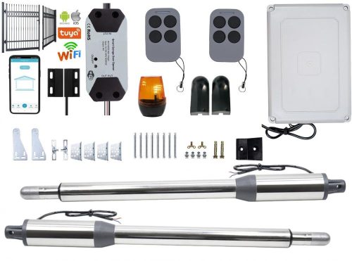 Elektromos távirányítós kétszárnyú kapunyitó szett PNI MAB300-LR-WIFI TuyaSmart 