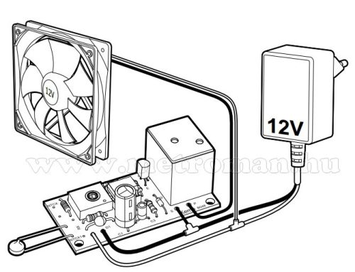 Hőmérséklet szabályzó, kapcsoló modul építőkészlet Kemo B048