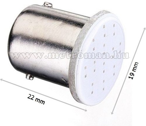 Led izzó sárga BA15S BA15S12COBLEDS