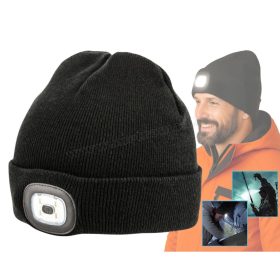 Kötött sapka újratölthető LED lámpával MBQ83