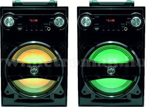 Hordozható USB/SD/MP3 lejátszó, Bluetooth Multimédia hangfal FM rádióval és Karaoke funkcióval BT 1650