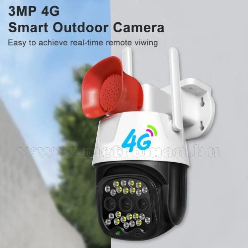 4G IP kamera, mobilnetes SIM kártyás kültéri biztonsági kamera MC007-3MP-4G-PTZ V380PRO