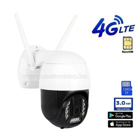   4G IP kamera, mobilnetes SIM kártyás kültéri biztonsági kamera MC15H-3MP-4G-EU-PTZ V380PRO