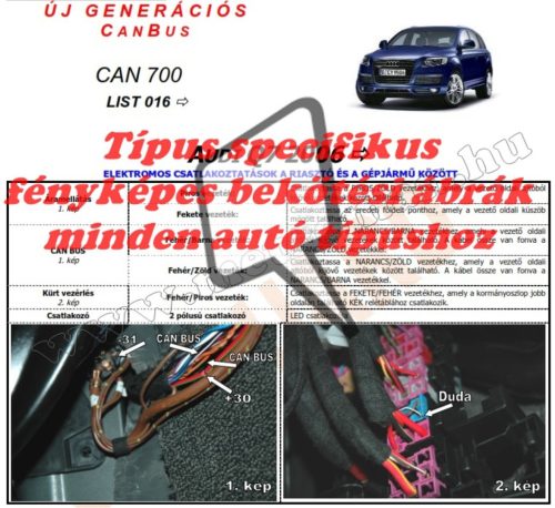 Autó típusra programozható Can-Bus autóriasztó, Carguard CAN-700