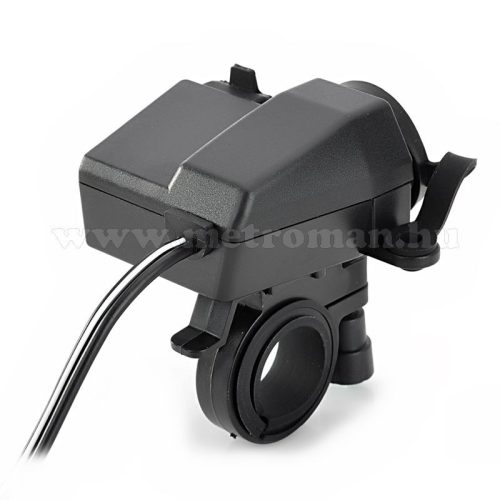 Motorkerékpár szivargyújtó aljzat, vízmentes, 12 V, USB-vel