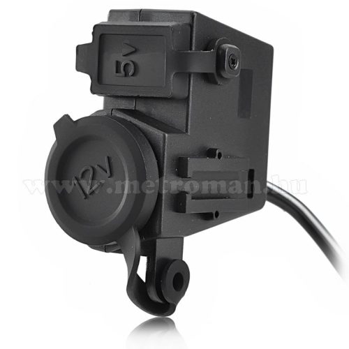 Motorkerékpár szivargyújtó aljzat, vízmentes, 12 V, USB-vel