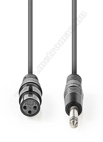 Mikrofon kábel audiokábel XLR3 tűs aljzat - 6,35 mm-es dugó COTH15120GY50