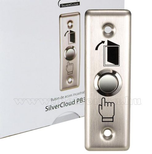 Ajtó nyitó kiléptetőgomb beléptető rendszerekhez, fém, MCPB303-EXIT