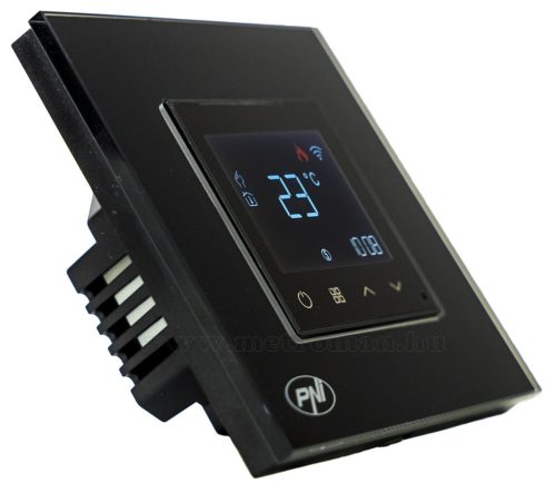 Intelligens Wifi okos termosztát Gázkazánhoz és elektromos fűtéshez MCT25B-WIFI TuyaSmart Fekete