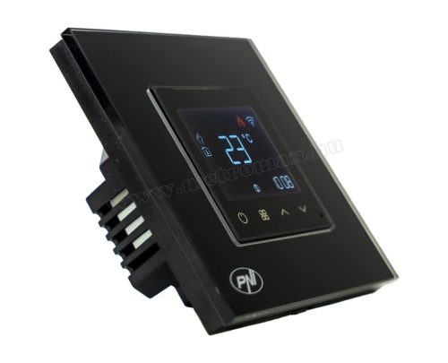 Intelligens Wifi okos termosztát Gázkazánhoz és elektromos fűtéshez MCT26B-WIFI TuyaSmart Fekete