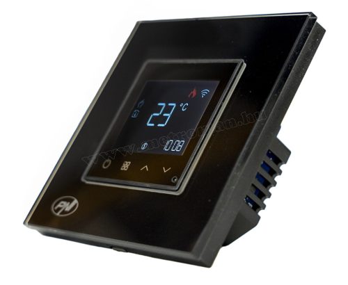 Intelligens Wifi okos termosztát Gázkazánhoz és elektromos fűtéshez MCT26B-WIFI TuyaSmart Fekete