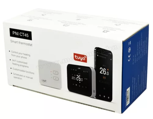 Intelligens vezeték nélküli Wifi  termosztát MCT45-WIFI TuyaSmart