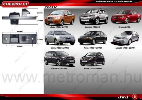 Chevrolet tolatókamera, GT-0534