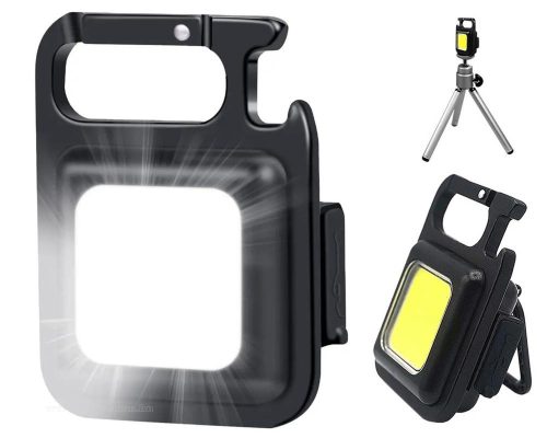 Akkumulátoros mini COB LED zseblámpa kulcstartóra MD100LED