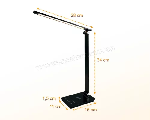 Állítható asztali LED lámpa vezeték nélküli telefontöltővel MD125B