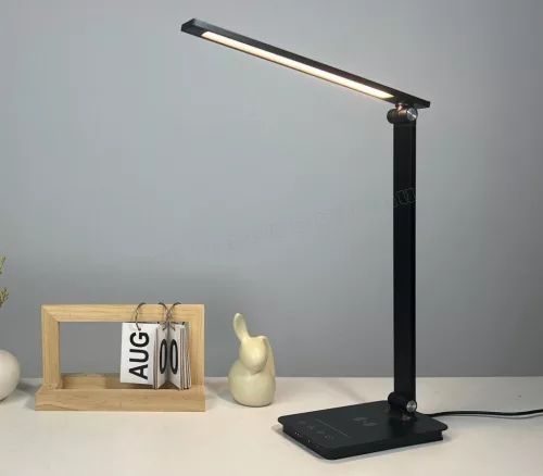 Állítható asztali LED lámpa vezeték nélküli telefontöltővel MD125B