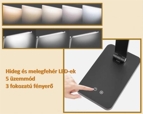 Összecsukható LED-es asztali lámpa MD125USB