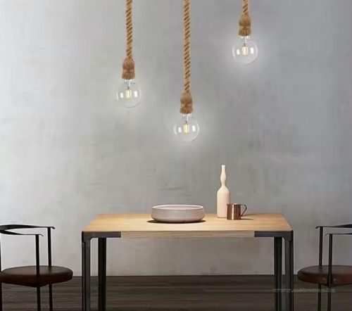 Mennyezeti függeszték lámpa Vintage kötéllámpa MD151B