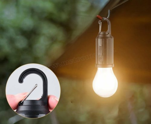 Felakasztható akkumulátoros sátorlámpa, kemping lámpa Retro Filament LED izzóval MD158LED