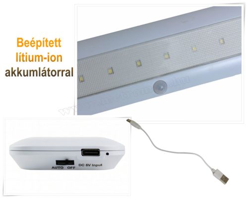 Akkumulátoros Mozgásérzékelős Mágneses LED lámpa MD163