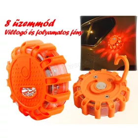 Elemes LED figyelmeztető lámpa Vészvillogó MD228