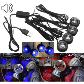   Autó RGB LED belső világítás dekor és Diszkó fényeffekt MD3437RGB