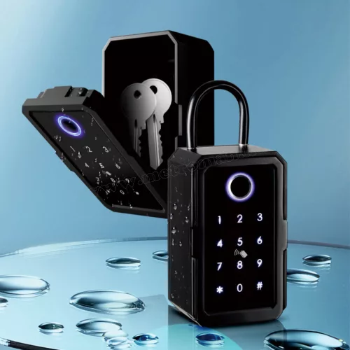 Bluetooth Kártya Ujjlenyomat és kóddal nyitható okos kulcsszéf MD3-BT TuyaSmart