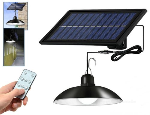 Napelemes kemping LED lámpa távirányítóval MD53DSOL