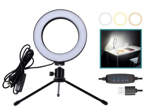 Állványos LED körvaku, Szelfi Influenszer vaku MD67B