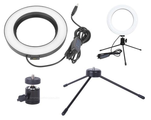 Állványos LED körvaku, Szelfi Influenszer vaku MD67B