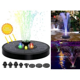   Úszó napelemes kerti szökőkút LED világítással MD70G-RGB-Solar