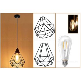   Mennyezeti függeszték lámpa Retro LED filament E27 izzóval MD74E-L754X1