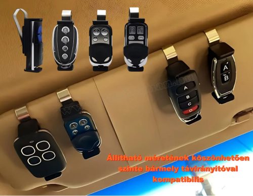 Napellenzőre csíptethető autós kapu távirányító tartó MDA155