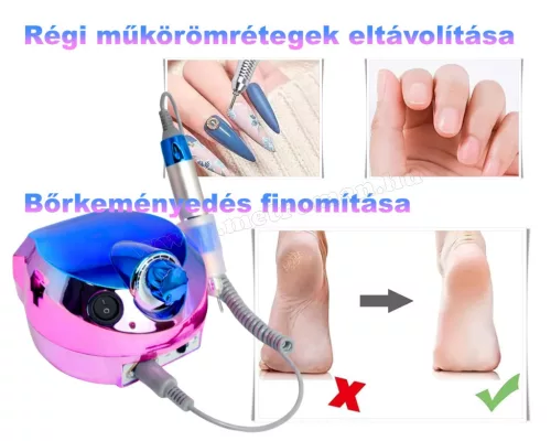 Elektromos pedikűr manikűr körömcsiszoló és gravírozó gép MDA4-BP
