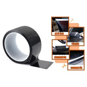   Autó fólia, öntapadós 3D fekete Karbon védő szalag matrica 5 méter MDA75M