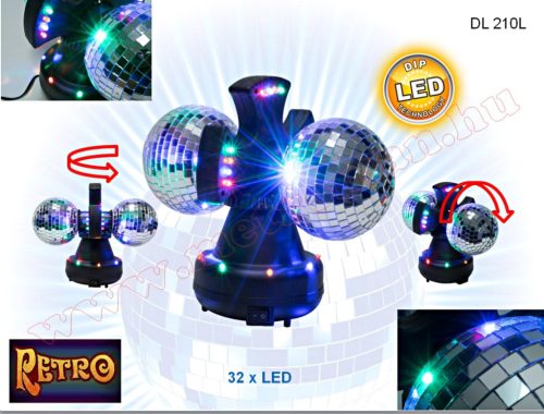 3D LED diszkó lámpa, duál diszkó gömb, DL 210