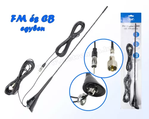 Kombinált FM autórádió és CB rádió antenna MDPX2000