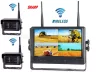 Ipari kivitelű, vezeték nélküli tolatókamera szett, Sharp Quad LCD 9" monitorral és 2 db Sharp Vision tolatókamerával DW900138QC-DW671X2