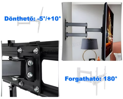 TV tartó fali konzol 26"-55" ME257