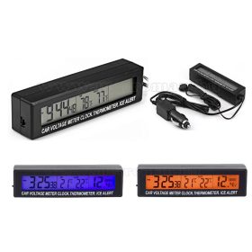   Digitális autós külső-belső hőmérő és feszültség mérő MEC-88