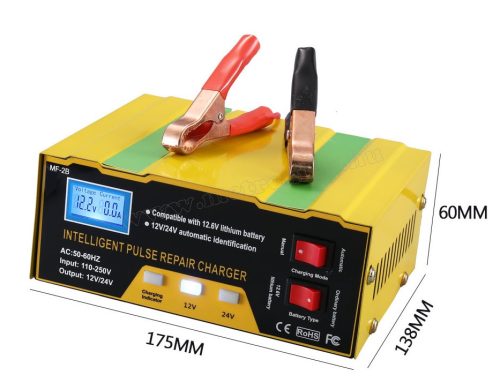 Intelligens impulzus akkumulátor töltő MF-2B 12/24V 14A