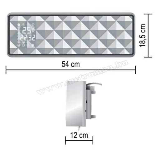 Android iOS Wifi Elektromos ventilátoros fali fűtőtest FKF 54202-WIFI
