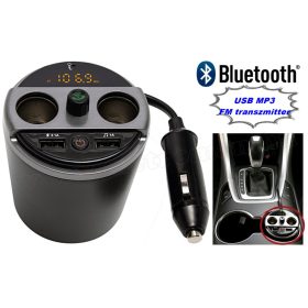   USB MP3 FM transzmitter és Bluetooth kihangosító és zenelejátszó FMBT X6