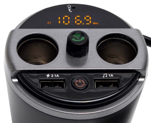 USB MP3 FM transzmitter és Bluetooth kihangosító és zenelejátszó FMBT X6