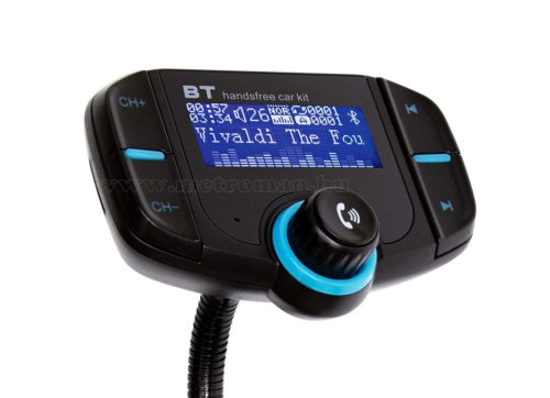 MP3 FM transzmitter és Bluetooth kihangosító és zenelejátszó FMBT XPRO