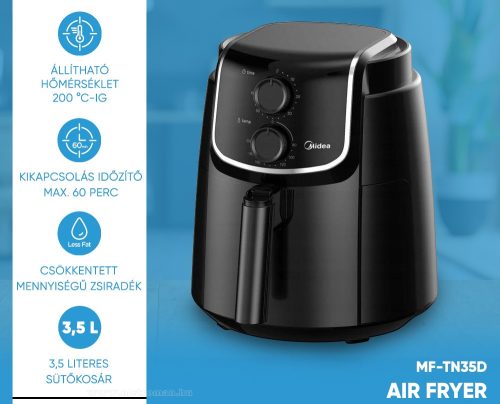 MIDEA Air fryer Forrólevegős sütő MFTN35D  